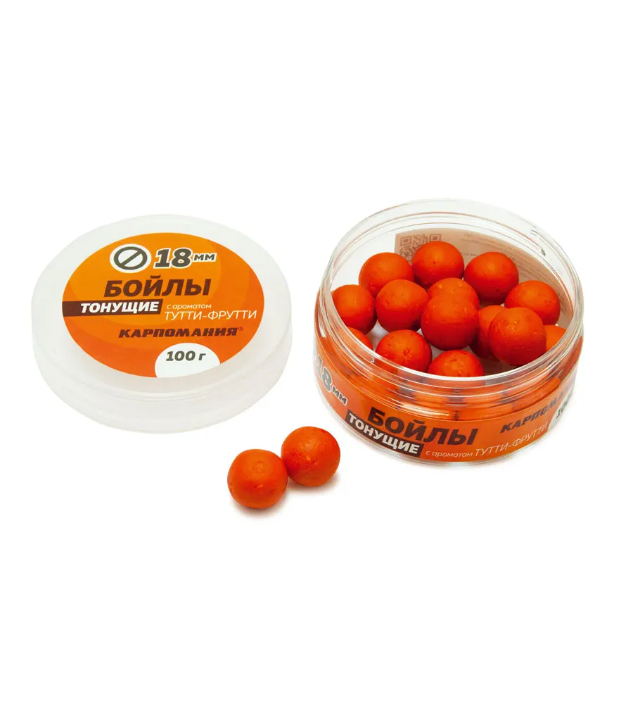 Бойлы с ароматом тутти-фрутти ∅ 18 мм 100 г от 2шт дешевле (Артикул: бо139)