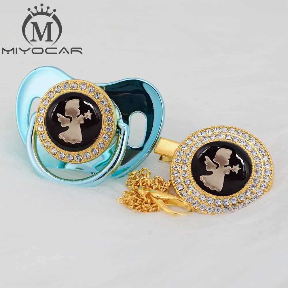 Милое красивое серебряное украшение Ангел 7 цветов зажим для соски и пустышки без