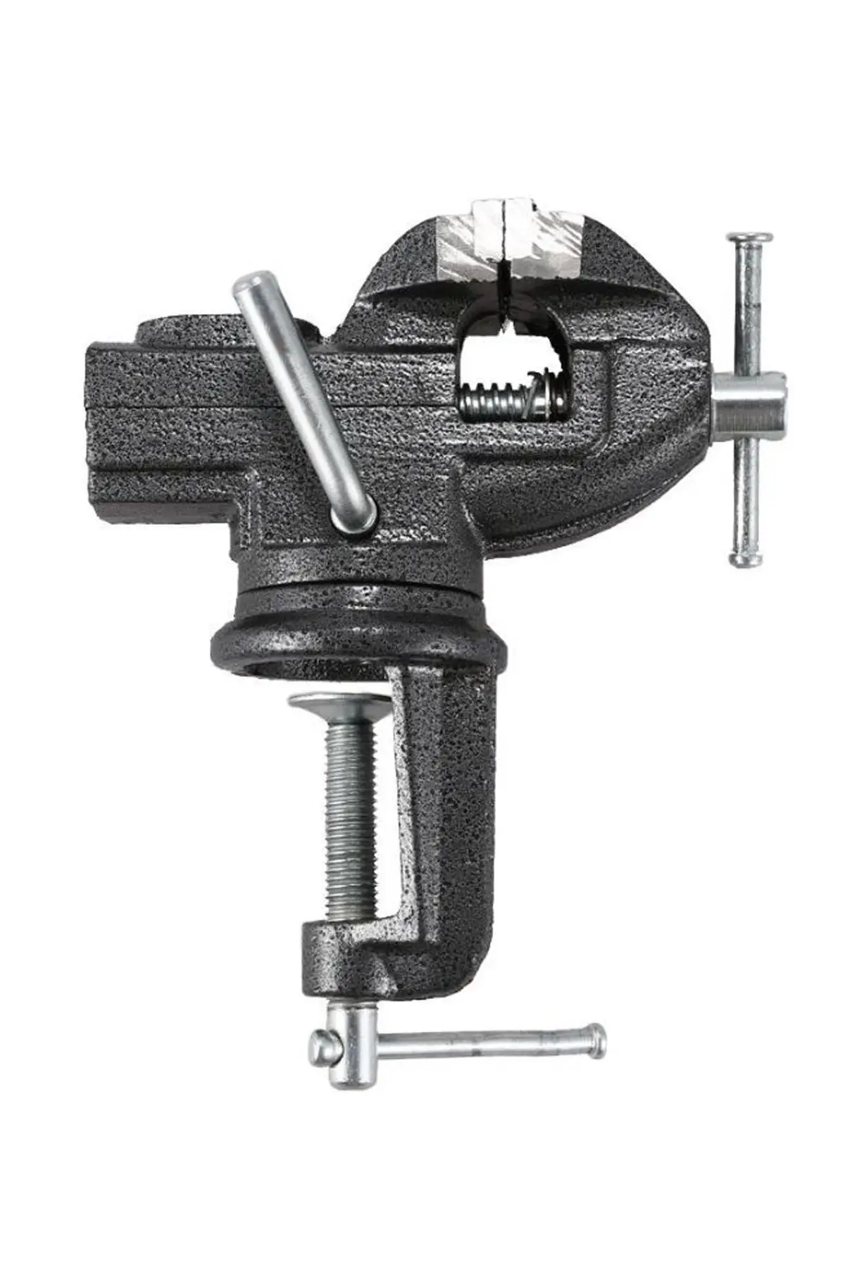 

60 mm Small Size Vise Table Bench Vice Swivel With Anvil for Home Tools, Small Projects