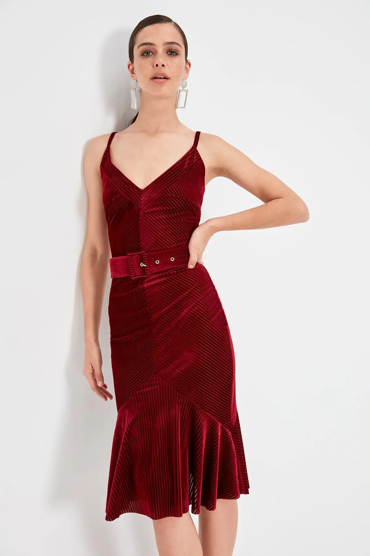 Trendyol Arched volandetayli платье TPRAW20EL0641|Женские платья| |