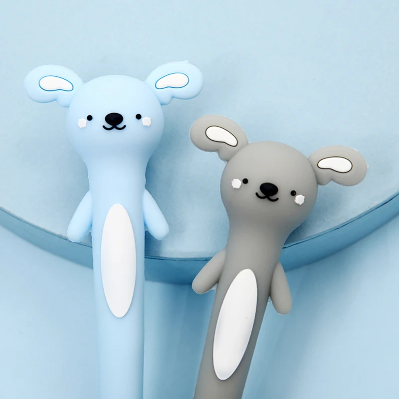 

12Pcs/Bulk Elegant Cute Sloth Pens Kawaii Silica Gel Pen Funny Kids Stationery Cool Blue Ballpoint School Kawai Stuff Thing Item