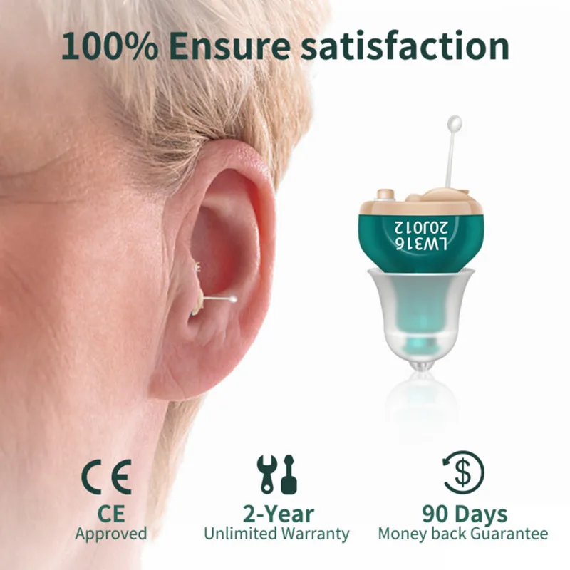 

CIC Mini Listen Hearing Aids For Deafness Wireless Digital Sound Amplifier Aid Gift Invisible Adjustment Tools Drop Shipping