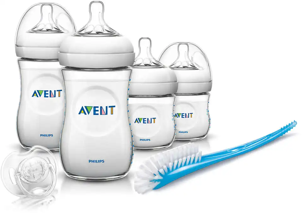 Оригинальный набор детских бутылочек Philips Avent с естественным дизайном для