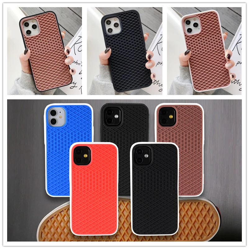 

Classic Van Sole Phone Case For IPhone 11 12 13 Pro Max X Xs Xr 6 7 8 Plus Soft Silicone Waffle Shoe Shockproof Back Cover Cases