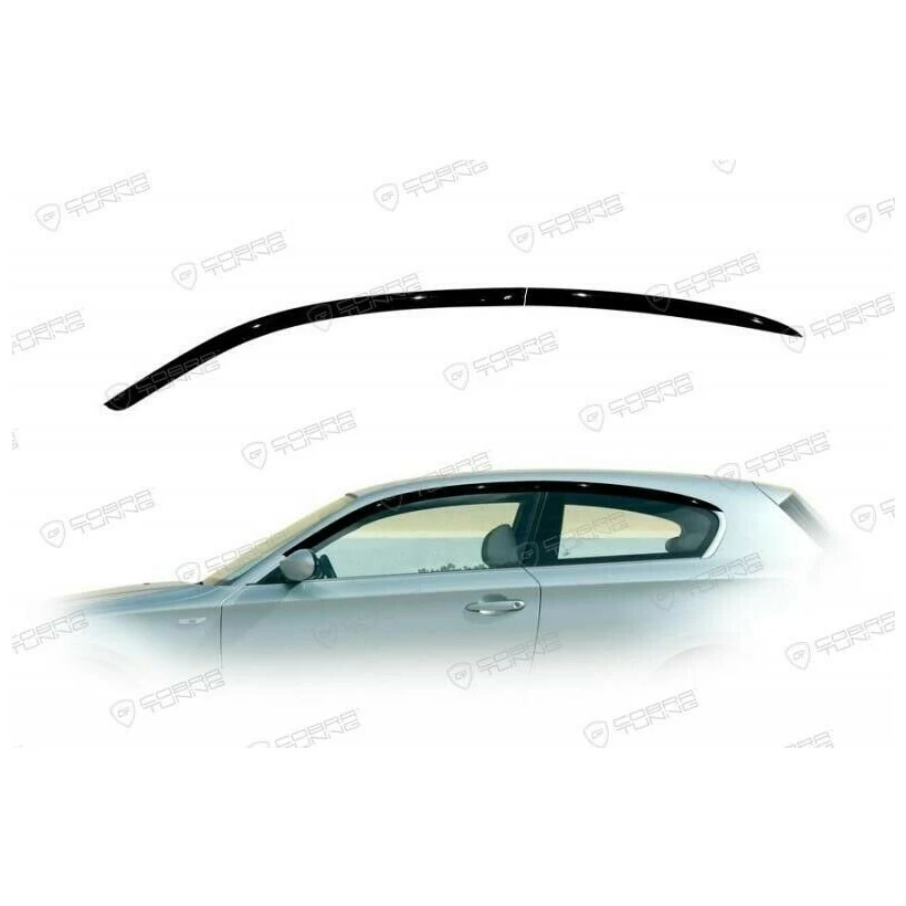 Wind Visor Deflectors Cobra Tuning B23507- Car Ventvisor Door Side - Window Air Guard for Protection Against Snow Sun and Rain Compatible with BMW 1