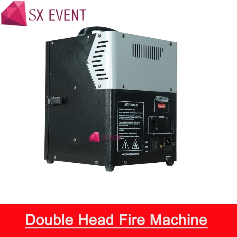 Двухголовочный пожарный аппарат DMX сценический для пламени 200 Вт высокомощный