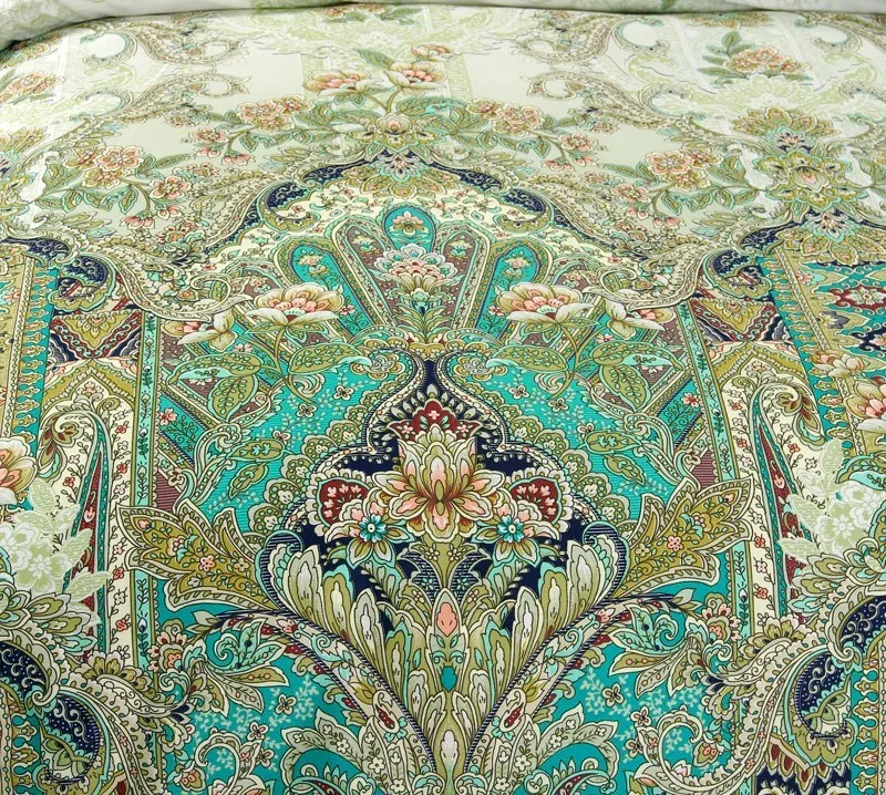 IV Дизайн Совершенство. роскошный зеленый узор Постельное белье из российского