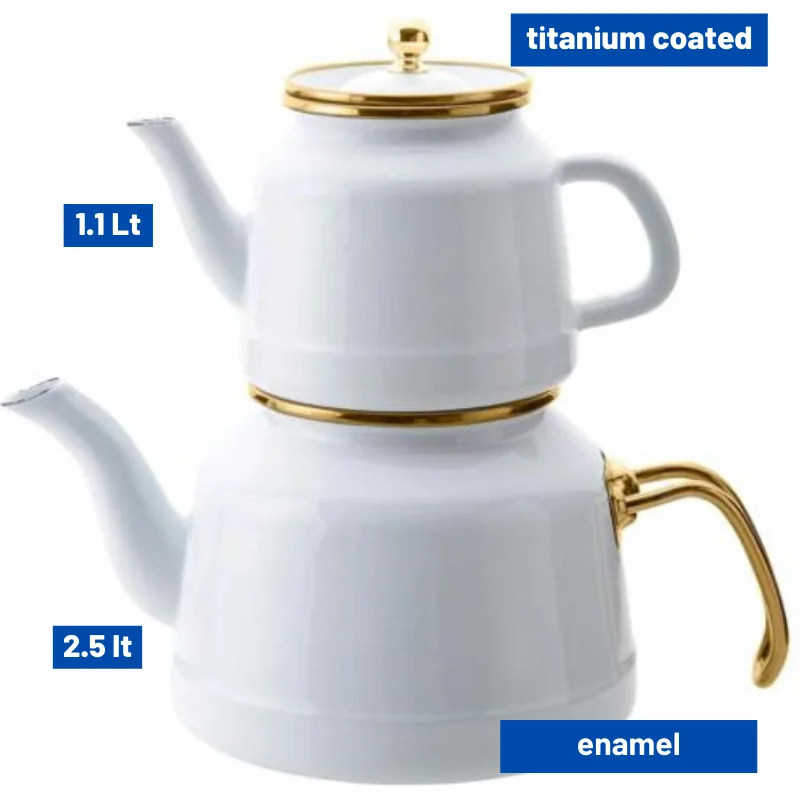 Эмалированный чайник высокотемпературный для чая и кофе из нержавеющей стали