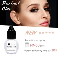 perfect lashes glue low smell long lasting time eyelash extension glue adhesive retention 7 9 weeks 5ml 1 seconds