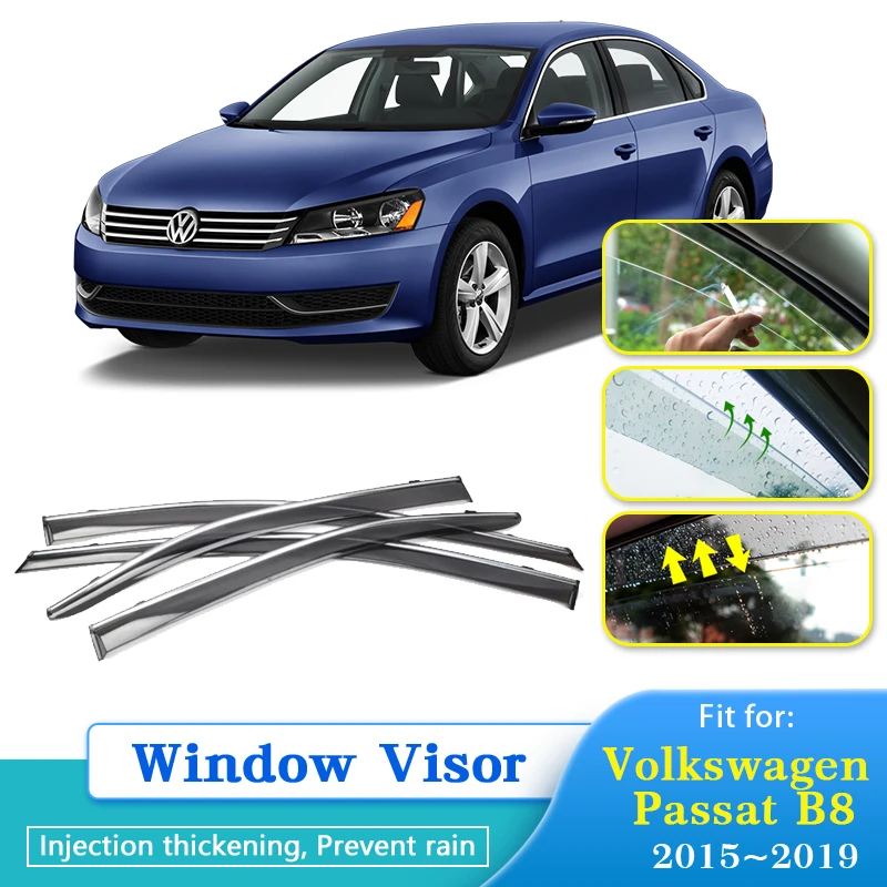 

Дефлектор дождя для Volkswagen VW Passat B8 2015 2016 2017 2018 2019, защитный козырек на окно автомобиля, защита от дождя, ветрозащитный стеклоотражатель