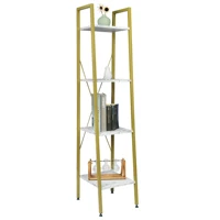 Standing Shelf Bookcase Metal Ladder Shelf 1