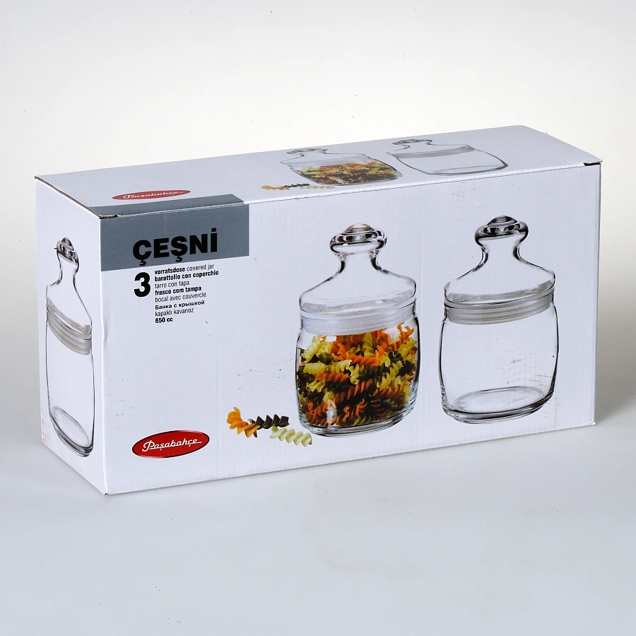 Банка с крышкой ЧЕШНИ 3 шт. 500 мл | Дом и сад