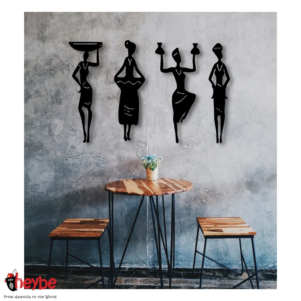 Африканские женщины Деревянный декор стен Живопись Портрет Гостиная Спальня