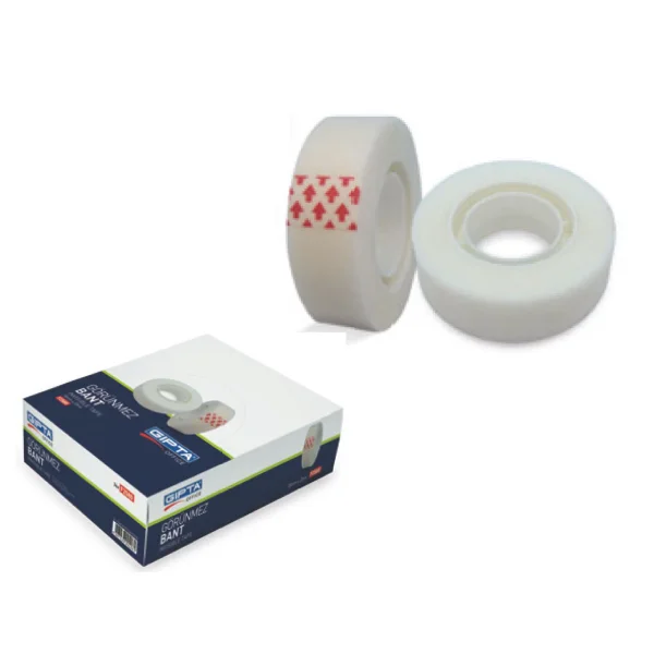 

Invisible tape 18 mmX33Mt sizes white super strong tape adhesive tape as used quality adhesion masking