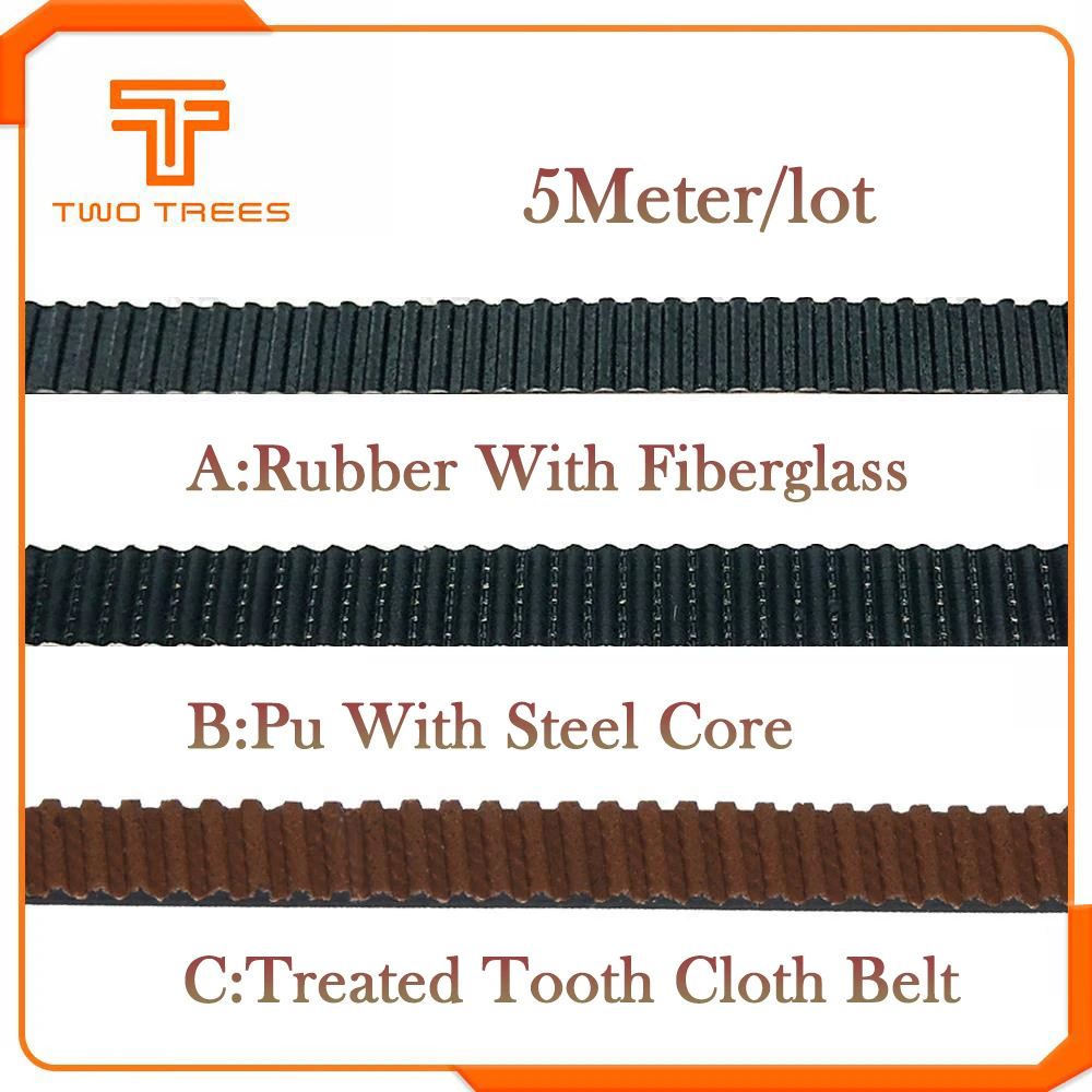 Ремень ГРМ с открытым зубчатым механизмом 5 м 2 Гт 6 мм из искусственной резины и