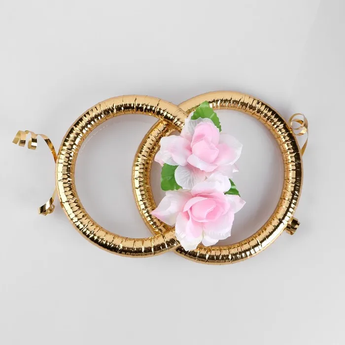 Кольца на радиатор Свадьба с розовыми цветами|Кольца| |