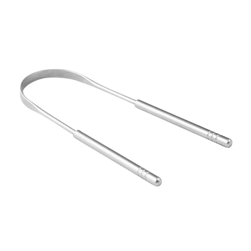 1pcs Скребок для языка из нержавеющей стали, очиститель свежего дыхания, очищающая зубная щетка с покрытием для языка, инструменты для гигиены полости рта TSLM1 - Цвет: 1pcs