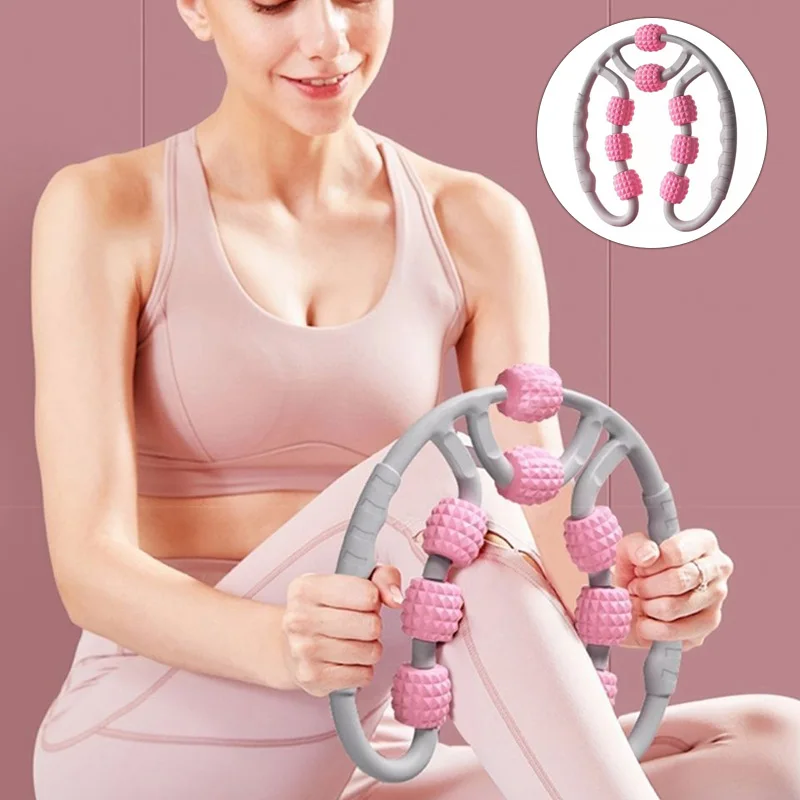 

Eight Wheel Yoga Roller Massager Leg Ring Leg Clamp Weight Loss Artifact Beauty Leg Products Neck Muscle Elimination Trainer