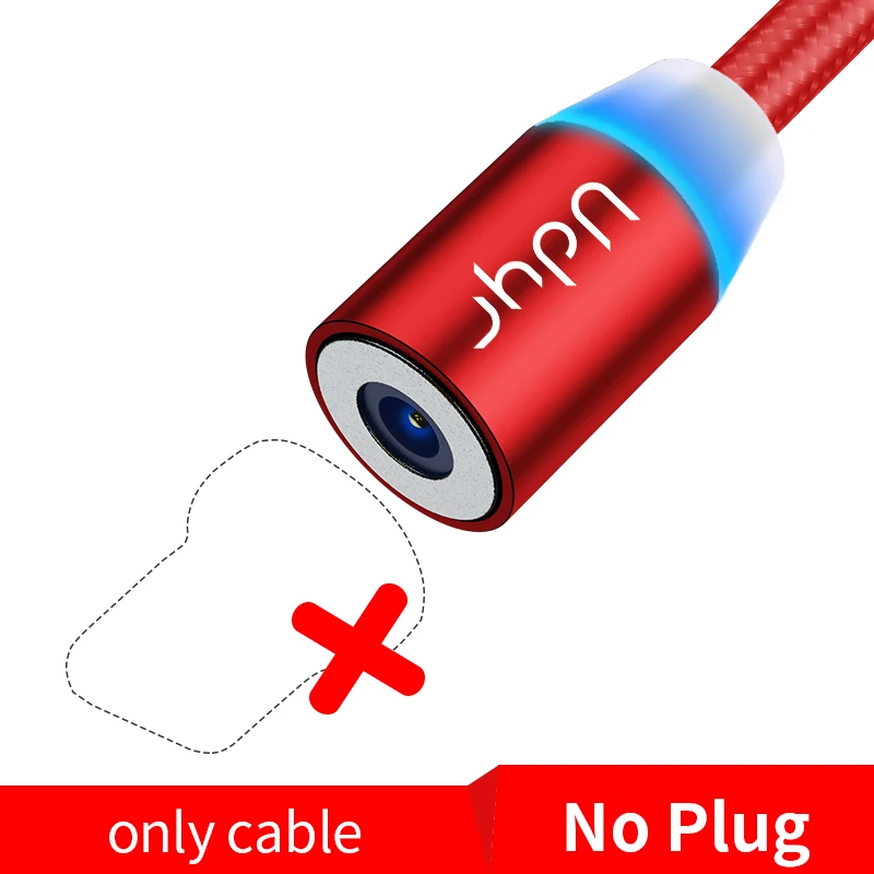 Udyr 2 м Магнитный Micro USB кабель для iPhone samsung Android мобильный телефон Быстрая зарядка usb type C кабель магнит зарядное устройство провод шнур - Цвет: Only red cable