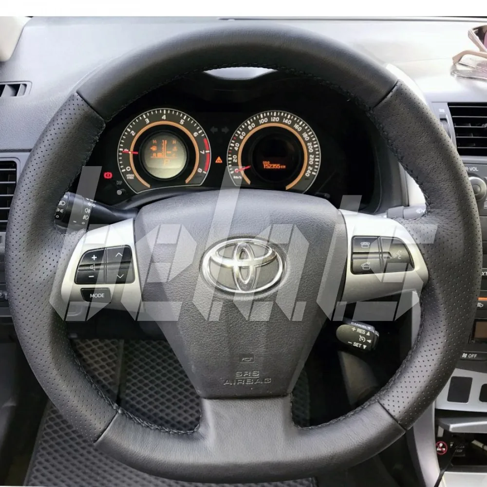 Braid steering wheel genuine leather Toyota Wish II 2009-2017G. A. (to replace the factory skin black) # kt-0322 | Автомобили и