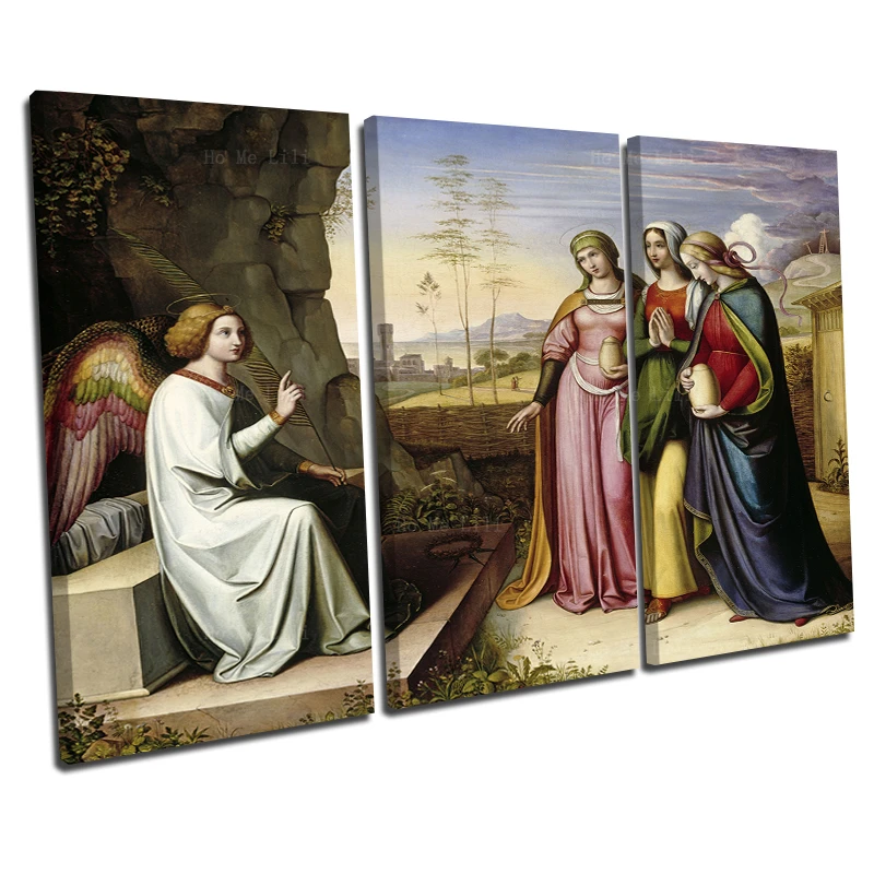 

Beauvais History Reborn From Ashes Intercession Of The Saints Angel And Three Marys At Tomb Canvas Wall Art By Ho Me Lili Decor