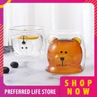Легкий двойной стеклянный внутренний слой пылесос защита от ожогов семейный милый и креативный Медведь чашка 2020 Лидер продаж