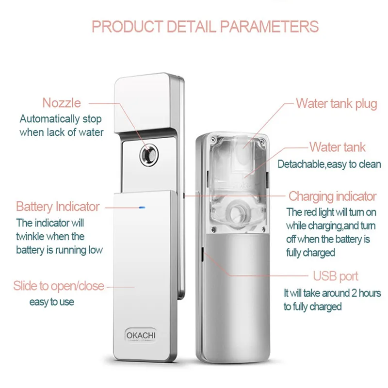 Портативный нано-спрей для лица увлажняющий мягкий спрей кожи мистер мини