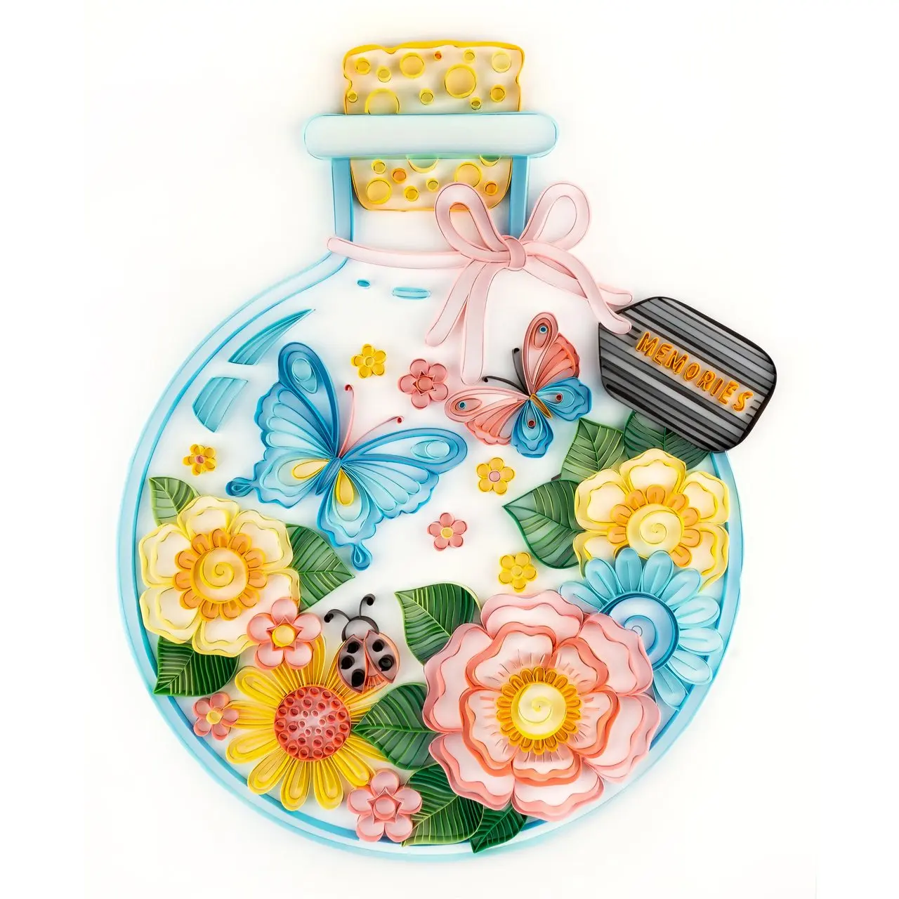 

UNIQUILLING Drift Bottle Quilling Paper Paintings Creative Wall Decor DIY Quilling Paper Crafts Gifts Quilling Paper Tools Kits