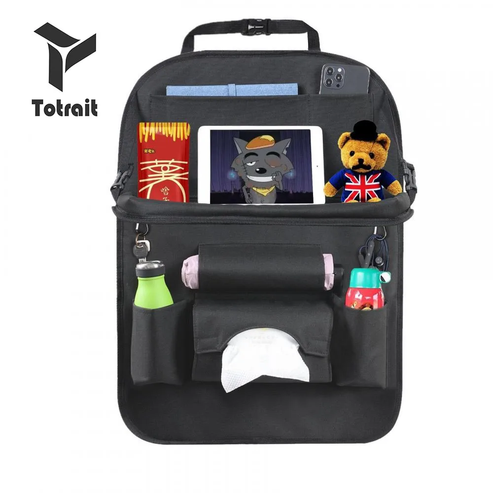 

Car Universal Backseat Organizer with +9 Storage Pockets Tablet Holder Car Seat Back Protectors Automobile Interior Accessory.