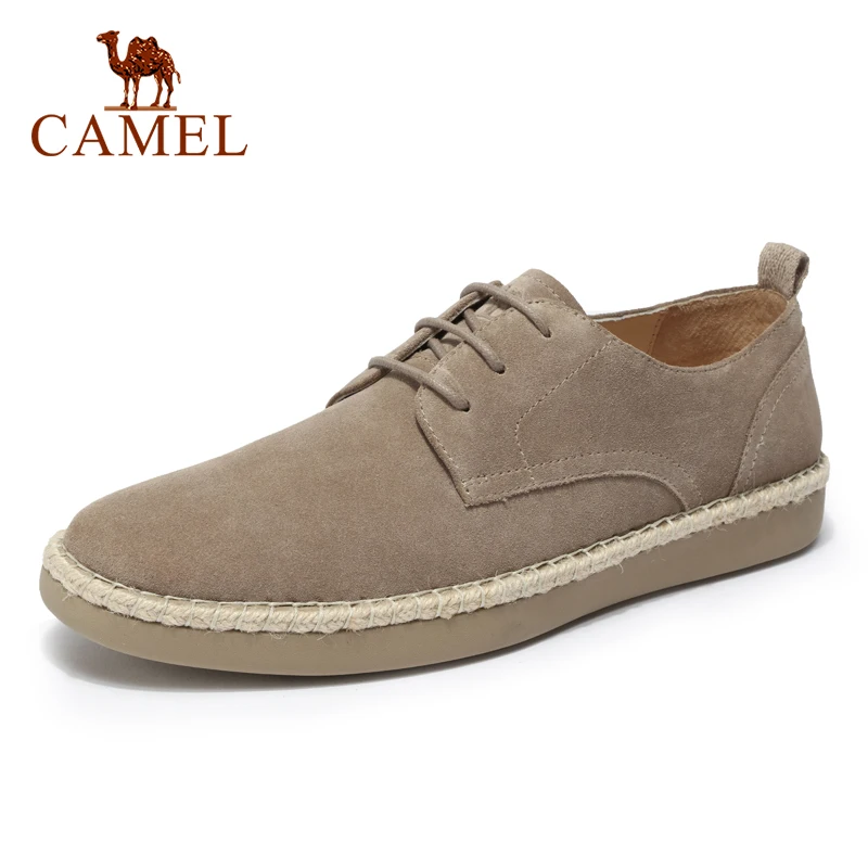 CAMEL Genuine Leather Men's Shoes Casual Comfortable Footwear England Trend Autumn Lace-up Vintage Elegant Felling | Обувь