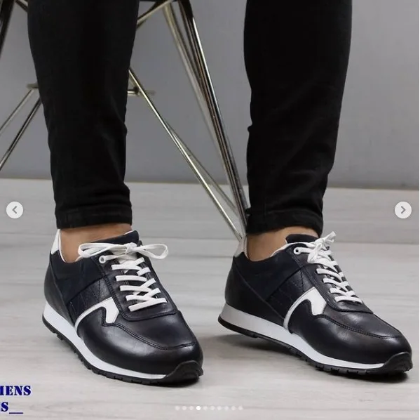 

Trend 2021 teenage casual shoes Boy fashion walking shoes men genuine leather men designer shoes luxury brand male aya