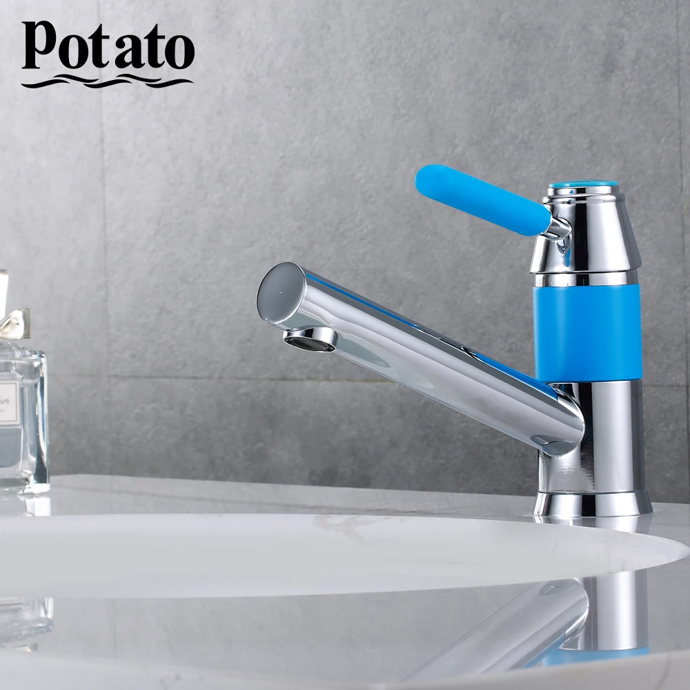Potato Фильтр для кухни кран воды с одним отверстием черные горячие и холодные