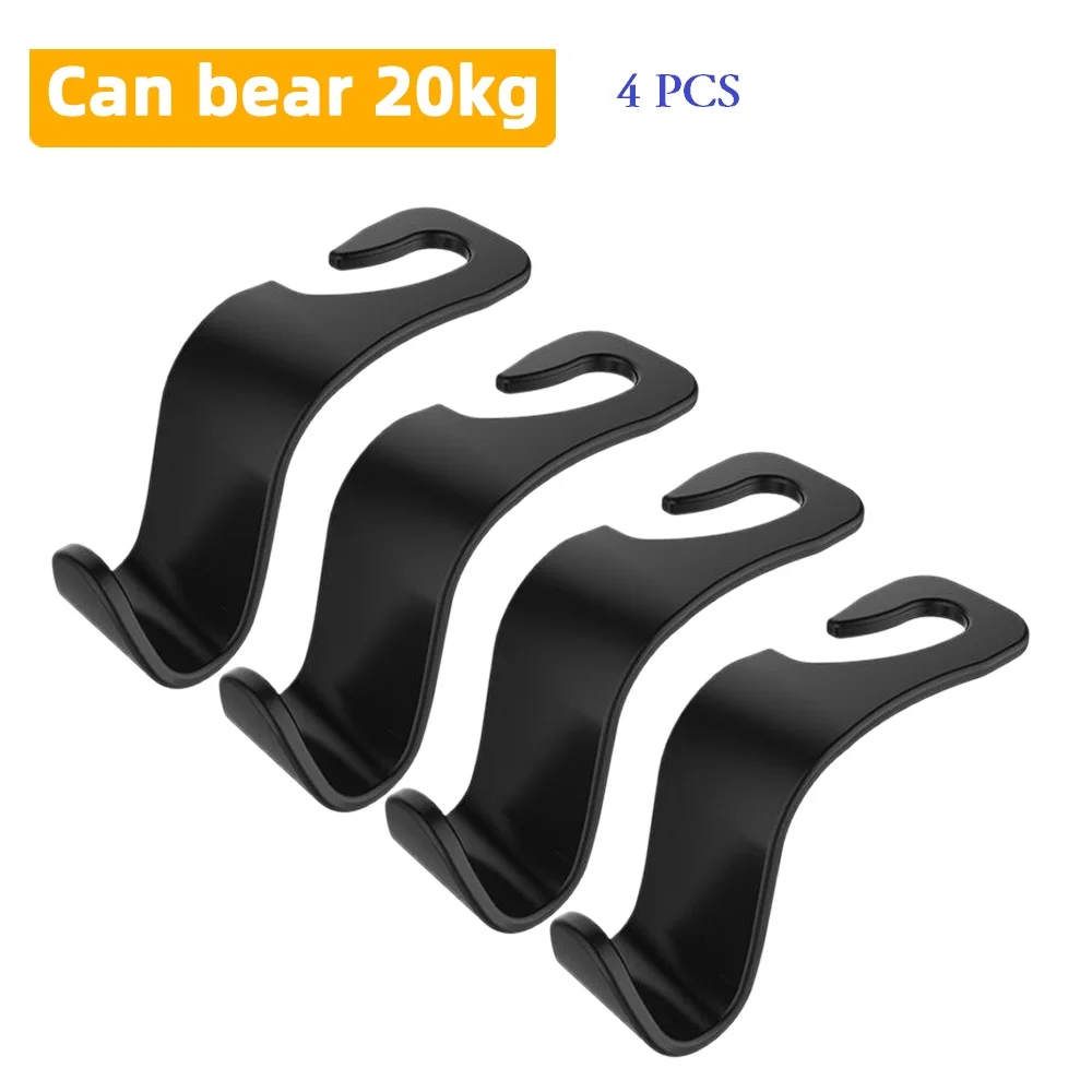 

Universal Car Seat Hook Rear Interior Portable Hanging Bag Holder Storage Bag Wallet for Handbag Purse Bags Clothes Coats 4 PCS