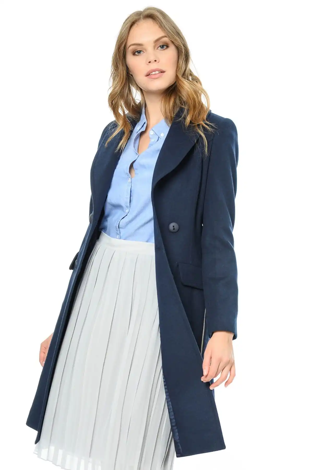 Dewberry женский темно-синий Overcoat-1160001Z6135 | Женская одежда