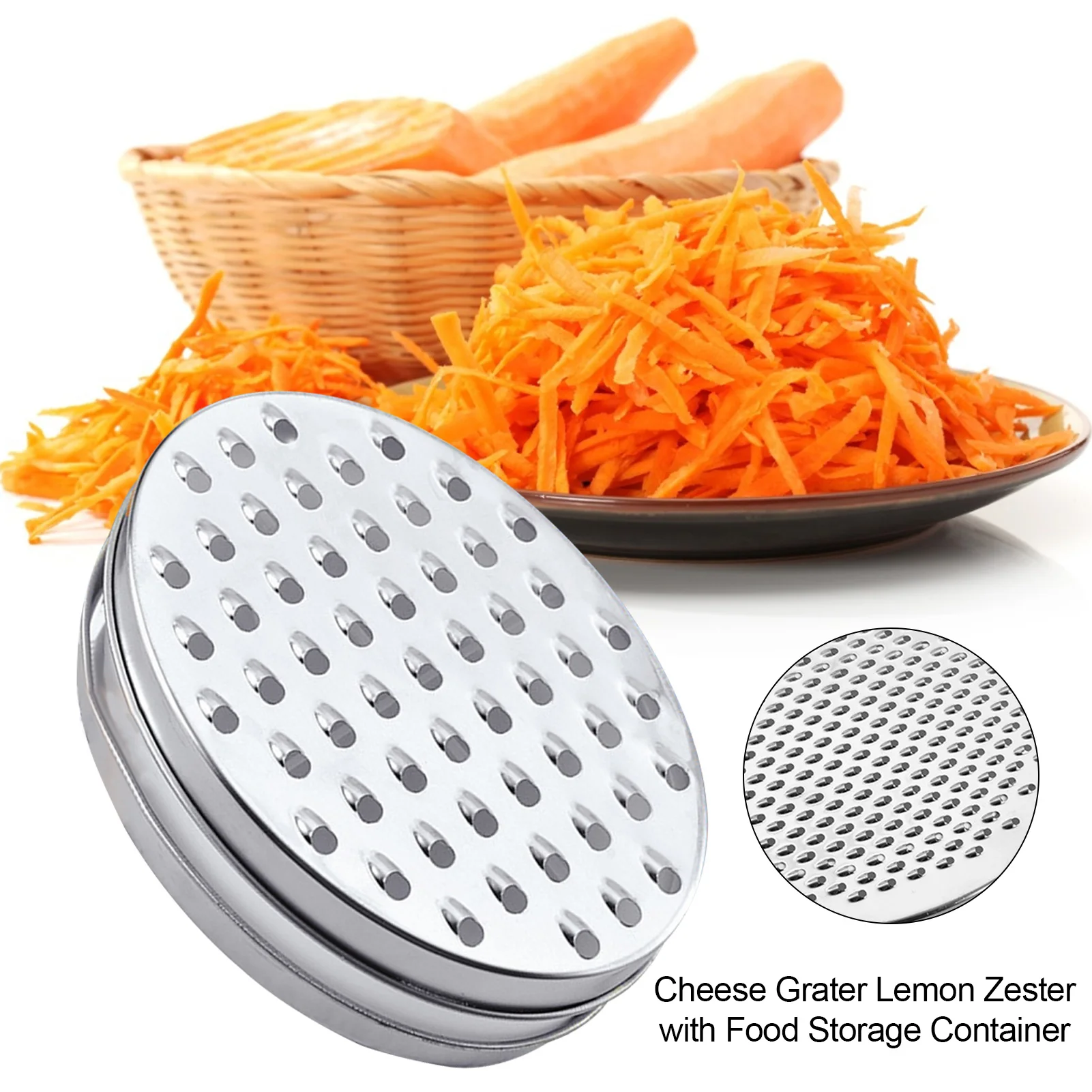 

Double Layer Fruit Vegetables Cheese Grater for Potatoes Cucumbers Carrots Grater Stainless Steel Garlic Grinder