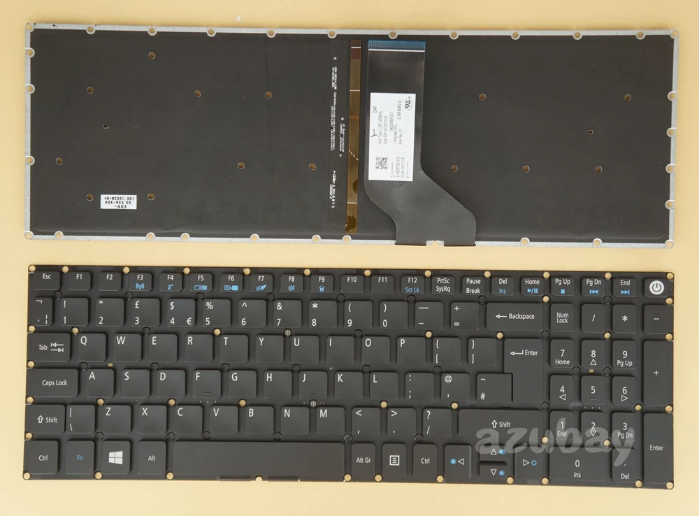 Великобритания Клавиатура для ноутбука Acer Aspire E5 553 V3 574 574G 574TG 575 575G 575T 575TG V5 591G VN7 572