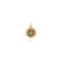 fashion evil eye ladies round cubic zirconia blue eye necklace accessories jewelry diy jewelry making supplies accessories