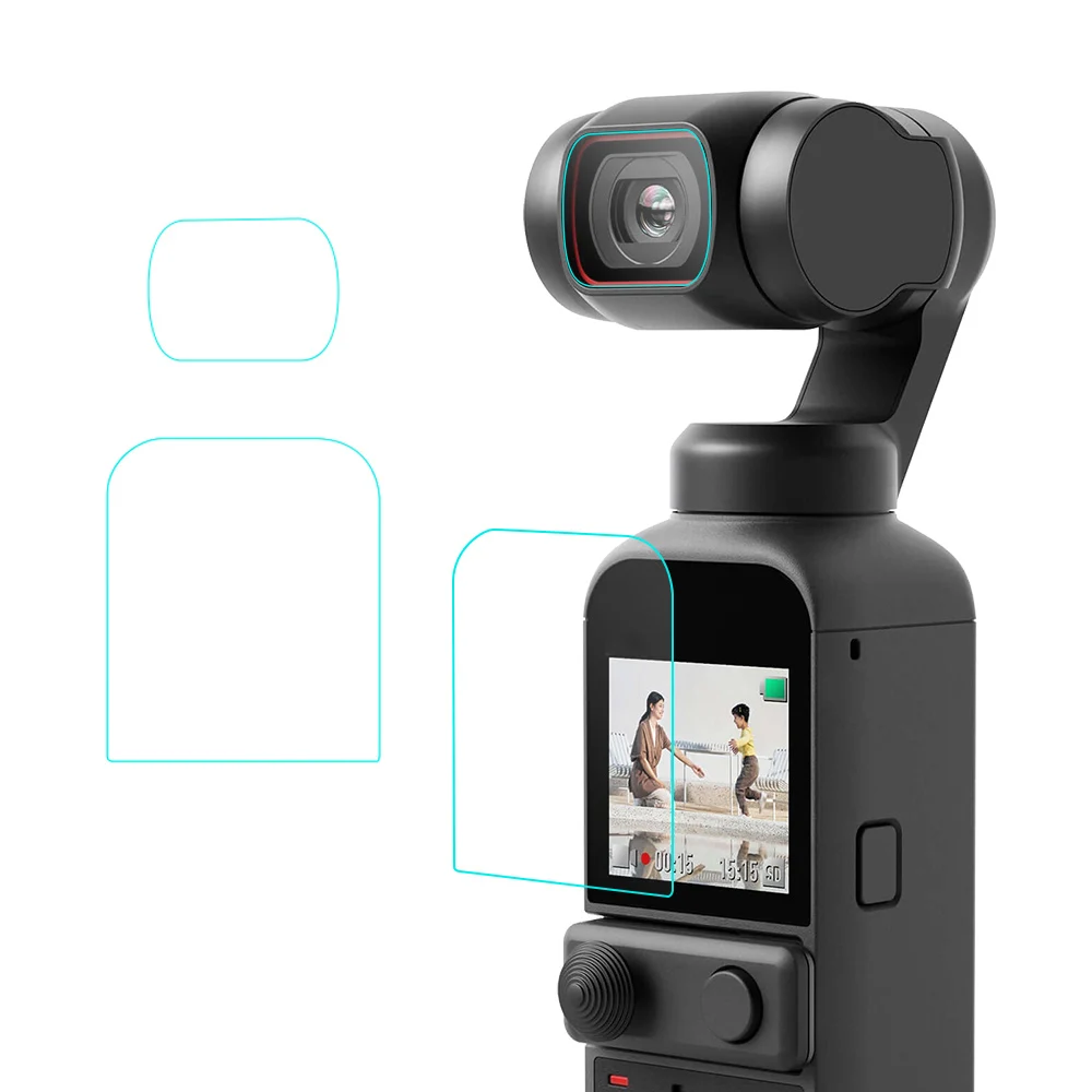 

DJI Pocket 2 Screen Protector Accessories Lens Tempered Glass Protective Film Gimbal Cover for DJI Osmo Pocket 1/2 Action Camera