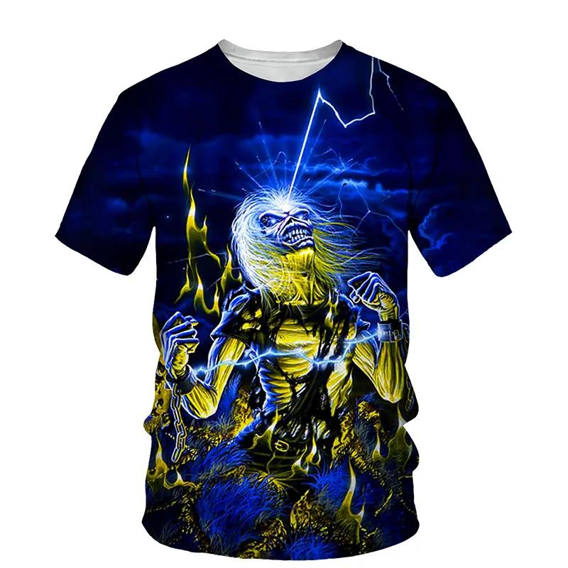 Футболка мужская с круглым вырезом и коротким рукавом Модный повседневный топ 3D