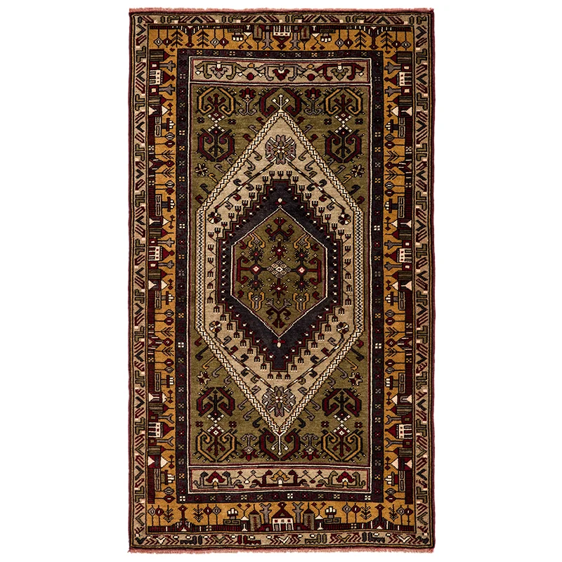 

Nordic Royal Palace Carpet Floral Medallion Khaki Carpet Golden Kilim Red Tulip Framed Boho Area Rugs Modern Hotel Carpet