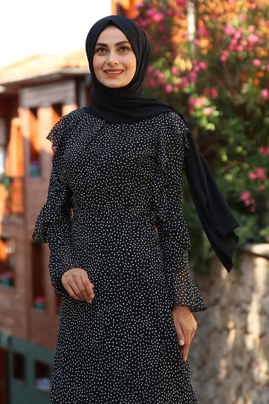 

Long Chiffon Dress Women Dressy Dress Turkish Fashion Islamic Muslim Spring Summer Modern Clothing Turkey 2011