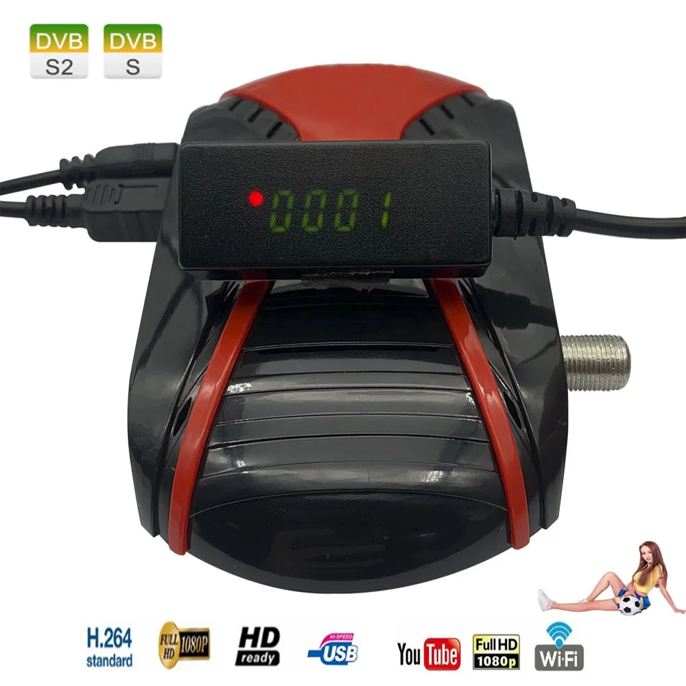 

SR 4090 HD Receptor DVB-S2 Satellite Receiver Dish Tuner DVB S2 Satellite TV Receiver mirror Cast USB Capture Wifi Youtube Biss