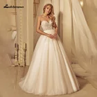 Женское свадебное платье с блестками Lakshmigown, ТРАПЕЦИЕВИДНОЕ ПЛАТЬЕ с круглым вырезом, платье принцессы Orangza для невесты