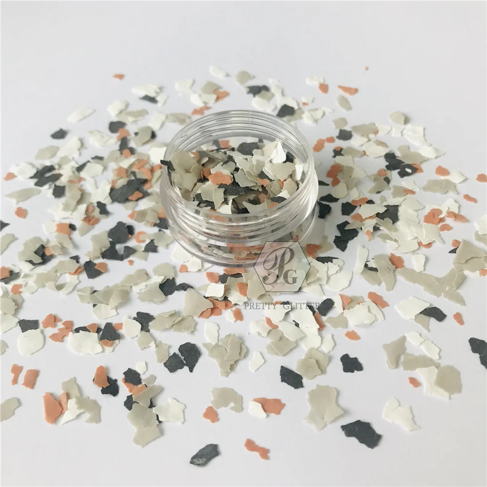 PrettyG 1 комплект-12 цветов неправильной рок-чип слюда хлопья смешанные цвета s