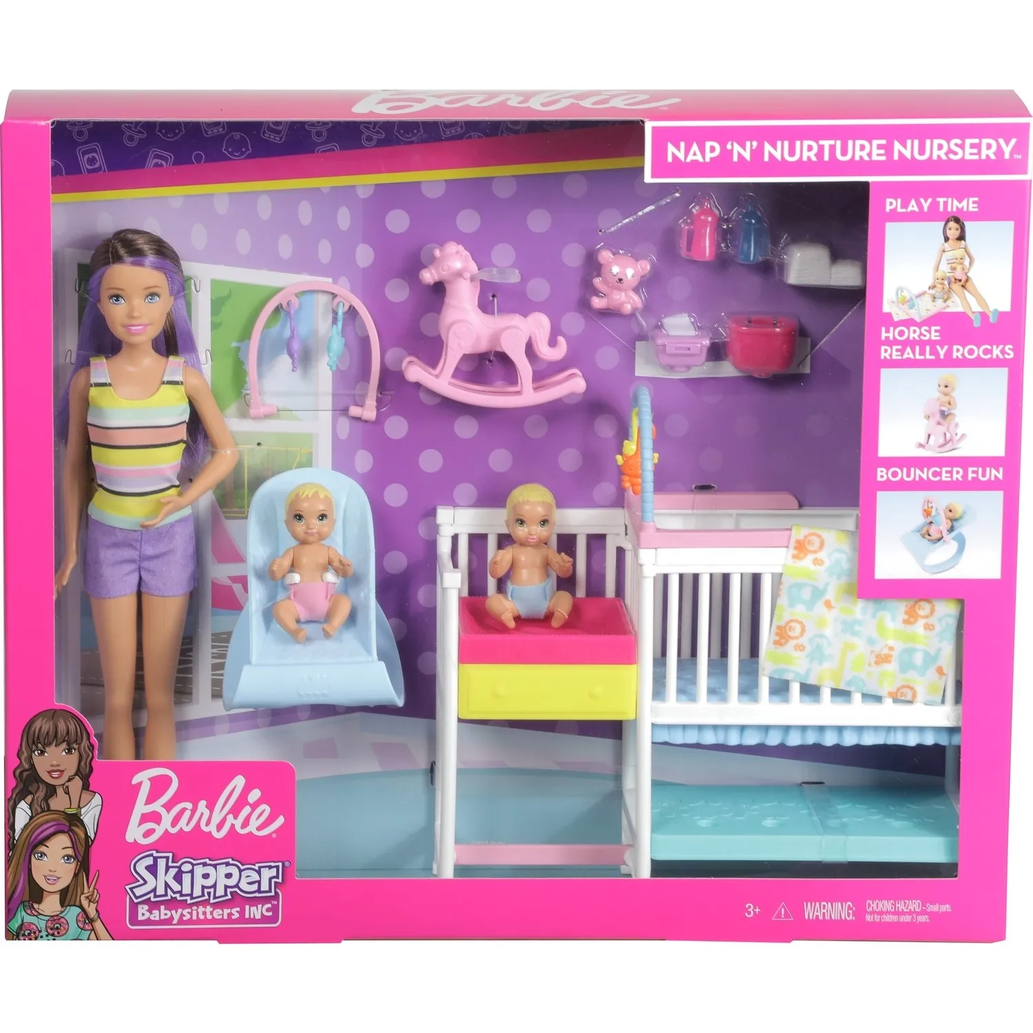 Оригинальный детский игровой набор Барби с шкипером Babysitters inc 2 куклы детская