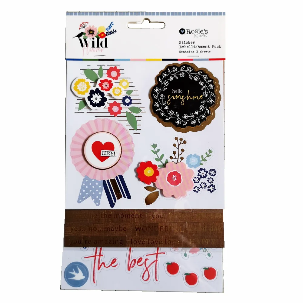 Набор разнообразных наклеек CRZCrafter прозрачный дизайн 3D из фольги для