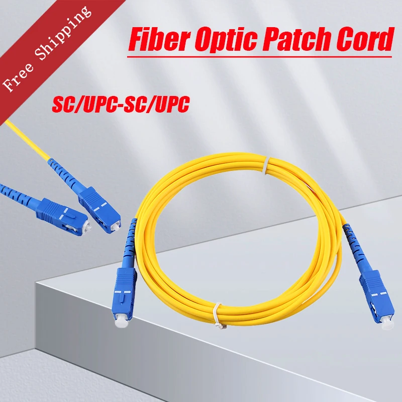 

5PCS/Lot 5 Meters SC/UPC-SC/UPC SM SX2.0MM 3.0MM9/125um SC/PC Fiber Optic Patch Cord Optical Fiber Jumper Cable