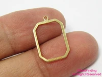 50pcs brass charm rectangle earring pendant 18 6x13mm raw brass geometric findings r612