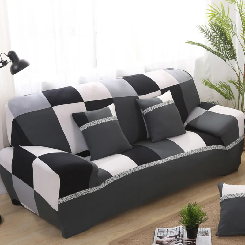 Modern Geometric Pattern Sofa Slipcover All-inclusive Large Stretch Leather Furniture Protecto for LoveSeat |