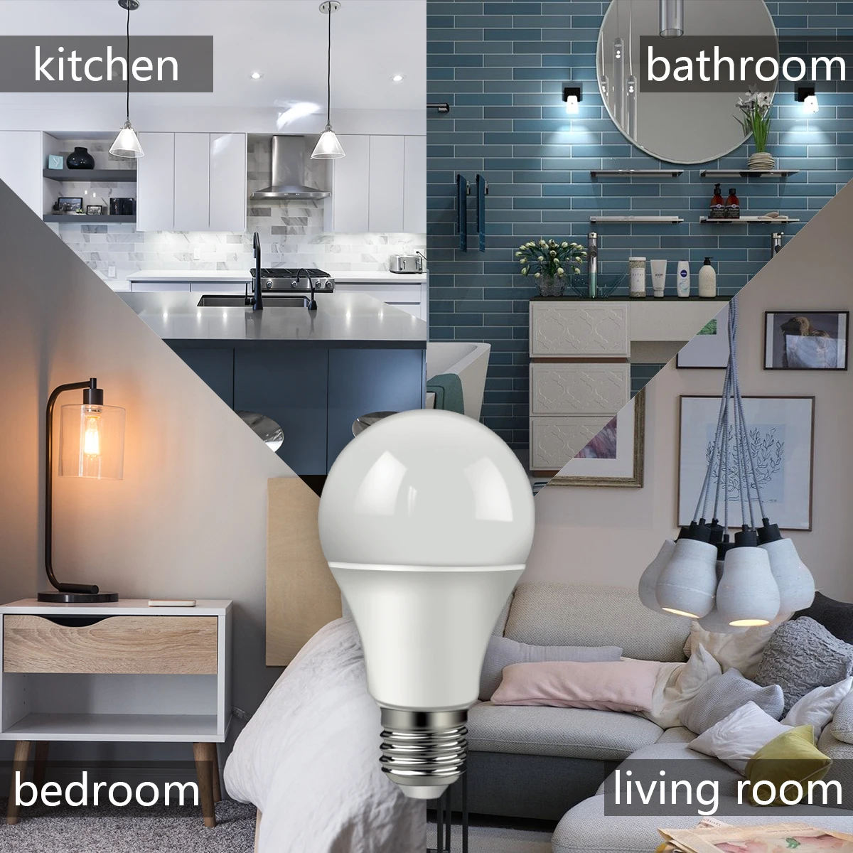 Светодиодная лампа A60 8 Вт 9 10 12 15 18 E27 B22 AC 220 В 230 в 240 яркая энергосберегающая для